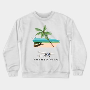 puerto rico travel poster Crewneck Sweatshirt